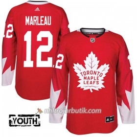 Barn Ishockey Toronto Maple Leafs Tröja Patrick Marleau 12 Adidas 2017-2018 Röd Alternate Authentic